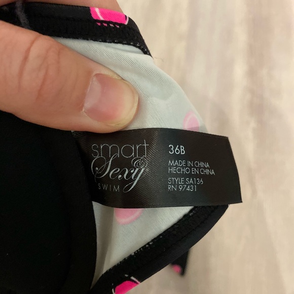 Smart & sexy swim polka dot bikini top 36b - Picture 3 of 3